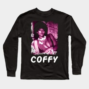 Brewing Justice with Coffys Iconic Blaxploitation Hero Tee Long Sleeve T-Shirt